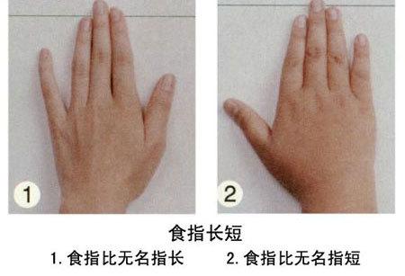 手相解说：食指比无名指短代表什么 男性食指和无名指等长手相