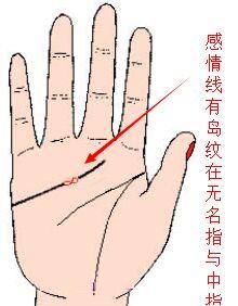 女人右手感情线到中指跟食指之间好不好 感情线到食指和中指中间