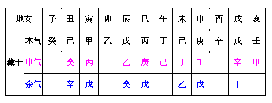 地支循藏与五行分布 地支藏印对八字作为